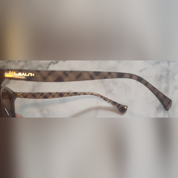 RALPH Ralph Lauren Sunglasses Caramel Transparent Plaid 5294U - Picture 7 of 9